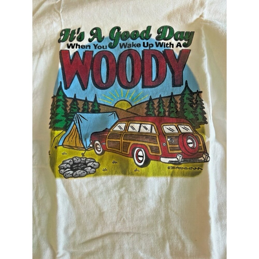 Woody Wagon Vintage Oneida 100% Cotton Pre Shrunk Shirt Size Men's Large
